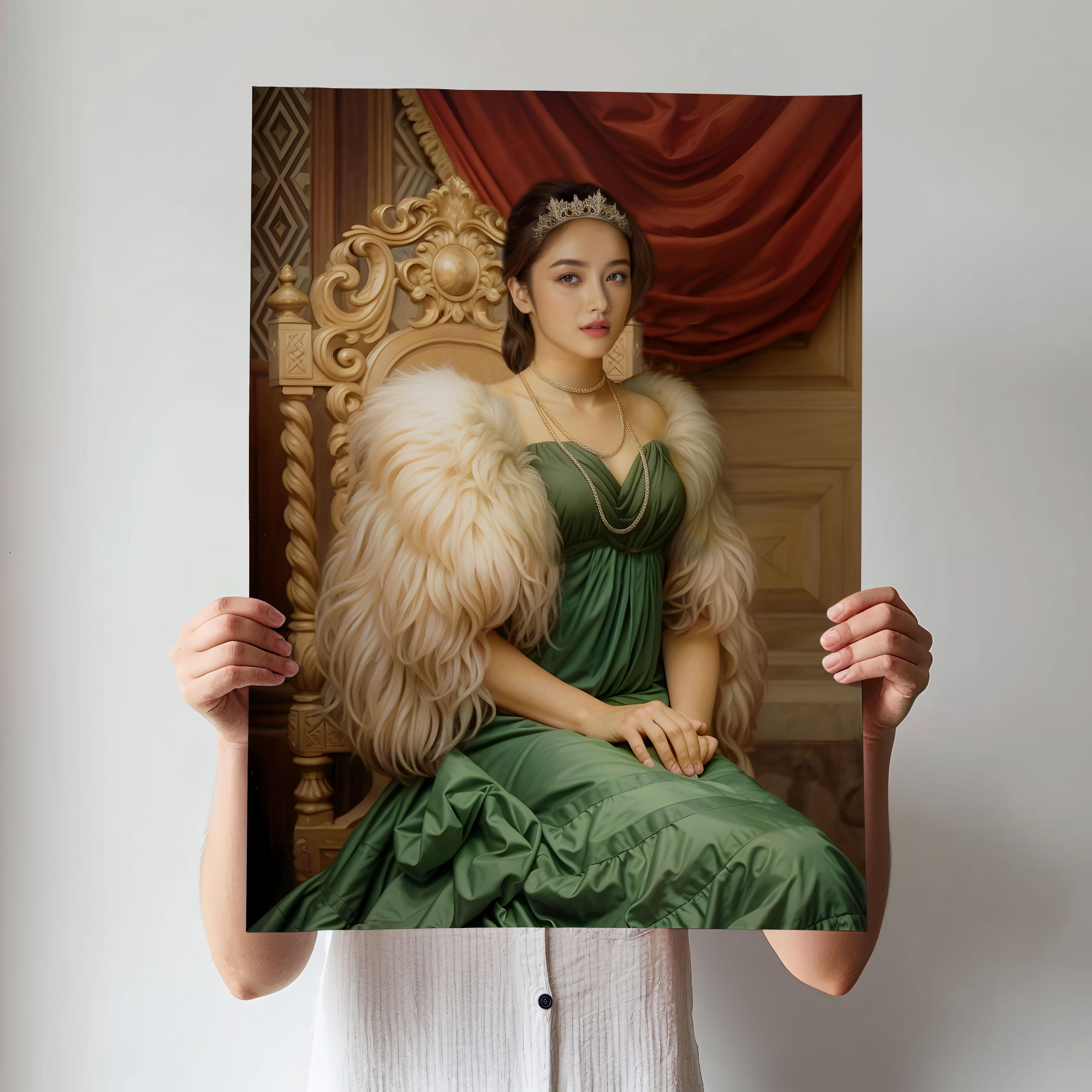 Emerald Green Renaissance Queen