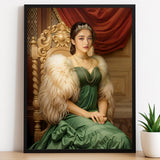 Emerald Green Renaissance Queen