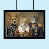 Royal Trio – Noble Multi-Pet Portrait