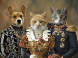 Royal Trio – Noble Multi-Pet Portrait