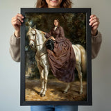 Noblewoman with Dog – Vintage Royal Female Portrait Art