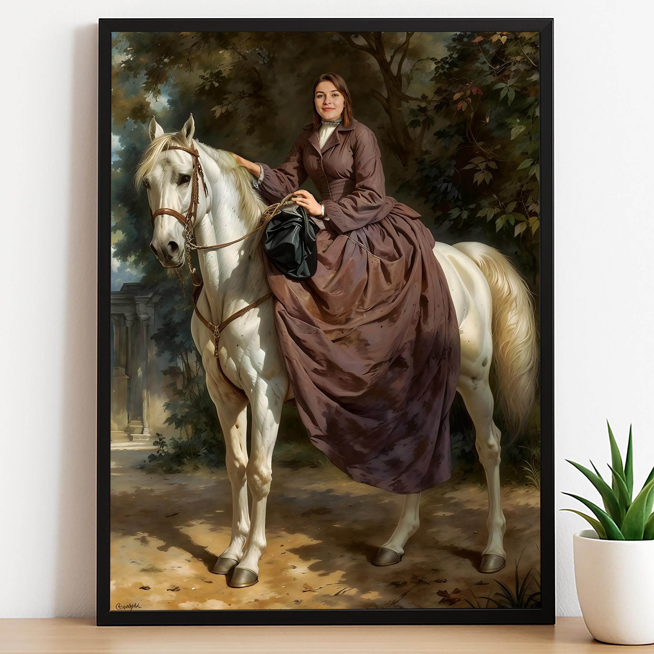 Noblewoman with Dog – Vintage Royal Female Portrait Art