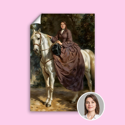 Noblewoman with Dog – Vintage Royal Female Portrait Art