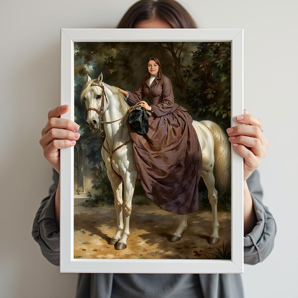 Noblewoman with Dog – Vintage Royal Female Portrait Art