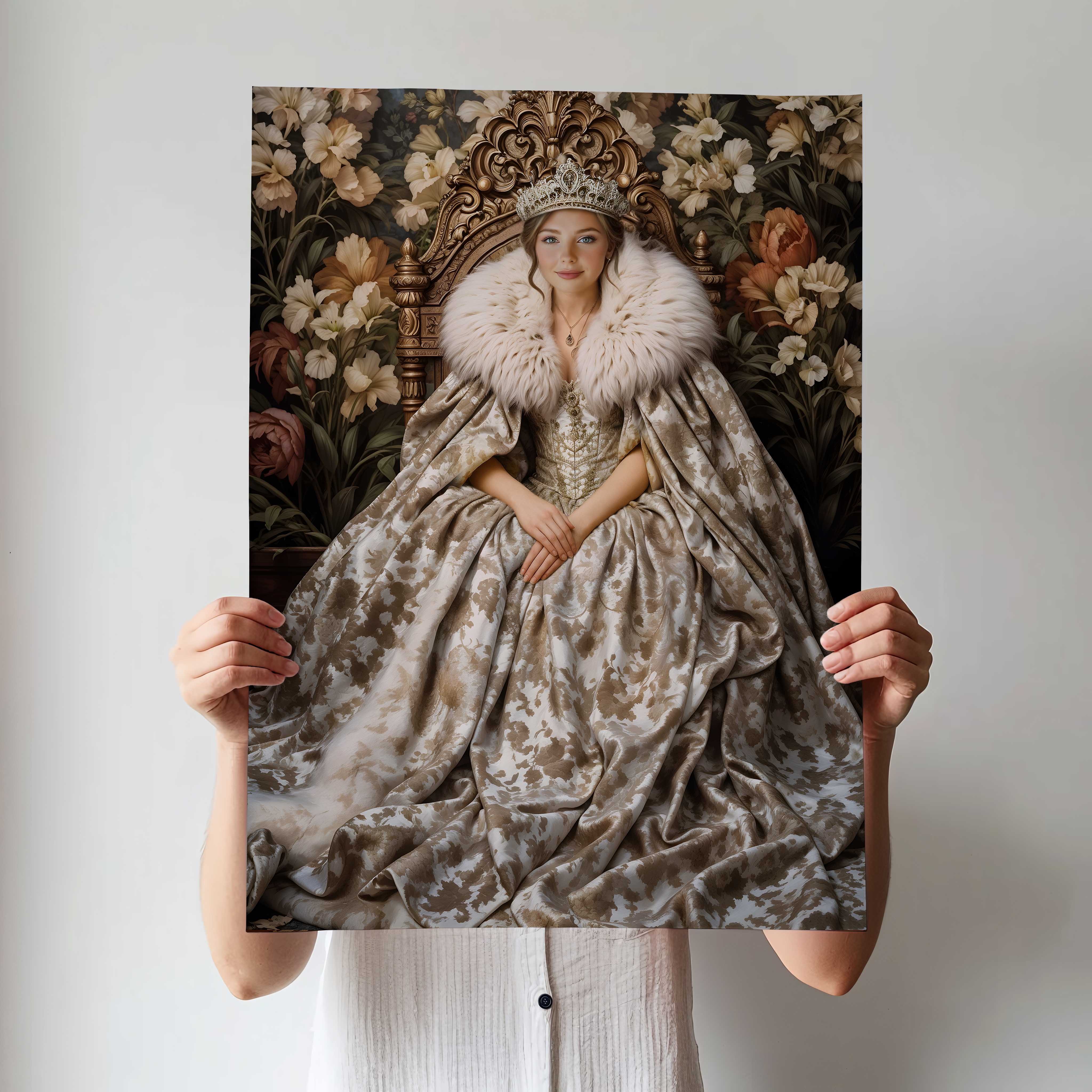 Regal Blossom Queen Custom Portrait