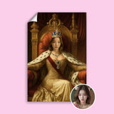  Royal Sapphire Empress Portrait - Renaissance Era Custom Gift printed custom portrait held in hands - Furr and Family 
