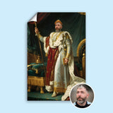 Custom Emperor Portrait – Man with Laurel Crown in White and Red Robes
