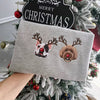 Custom Christmas Pet Embroidered Sweatshirt with Reindeer