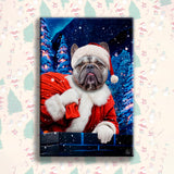 Santa’s Helper Pet Portrait – Festive Holiday Pet Art