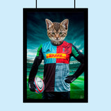 Custom Pet Portrait in Rugby Jersey – Personalized Rugby-Themed Pet Art