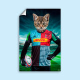 Custom Pet Portrait in Rugby Jersey – Personalized Rugby-Themed Pet Art