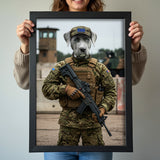 Custom British Army Pet Portrait | UK Military Wall Art