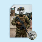 Custom British Army Pet Portrait | UK Military Wall Art
