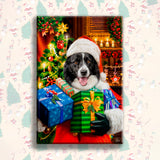 Holiday Cheer Pet Portrait – Santa’s Little Gift Giver