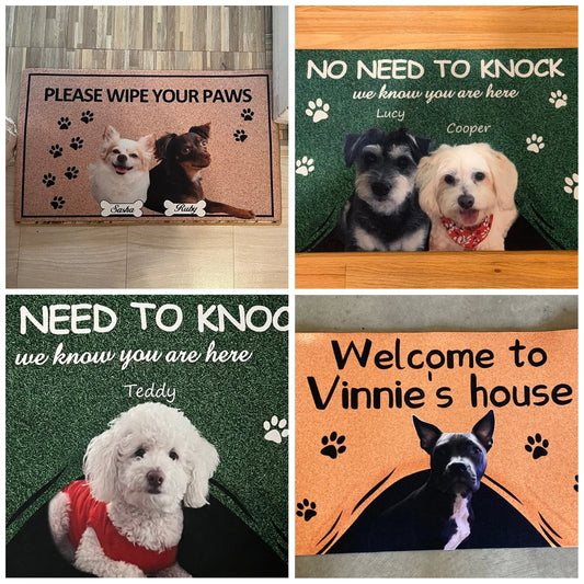 Custom Dog Photo Doormat: Personalized Pet Welcome Mat