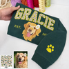 Custom Floral Pet Portrait Embroidered Sweatshirt