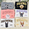 Custom Floral Pet Portrait Embroidered Sweatshirt
