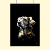 Gold Plated Pet Art - Custom Pet Portrait