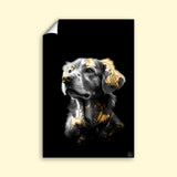 Gold Plated Pet Art - Custom Pet Portrait