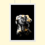 Gold Plated Pet Art - Custom Pet Portrait