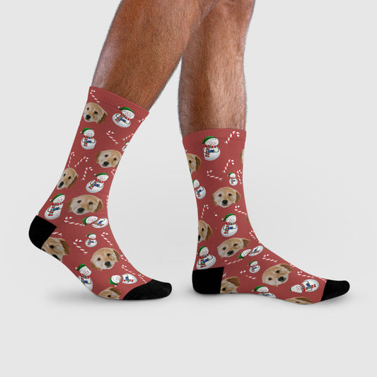 Christmas Santa & Candy Socks | Pet Lover Gift | Fun & Comfortable Socks