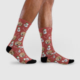 Christmas Santa & Candy Socks | Pet Lover Gift | Fun & Comfortable Socks