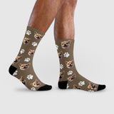 Cute Dog Pattern Crew Socks | Pet Lover Gift | Fun & Comfortable Socks