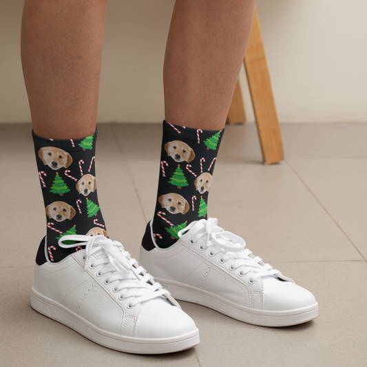 Christmas Tree & Candy Socks | Pet Lover Gift | Fun & Comfortable Socks