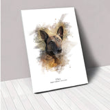 Watercolor Pet illustration - Custom Pet Canvas