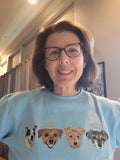 Custom Pet Head Embroidered Mom & Dad Tshirts - Sweatshirts & Hoodies