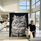 Custom Pet Portrait - Black & White Style