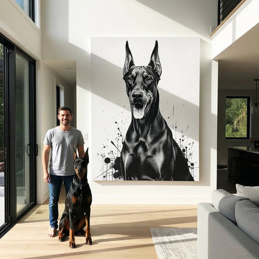 Custom Pet Portrait - Black & White Style