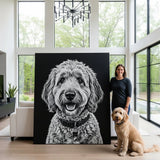 Custom Pet Portrait - Black & White Style