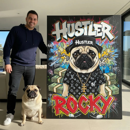 Custom Pet Portrait - Graffiti Cartoon Style