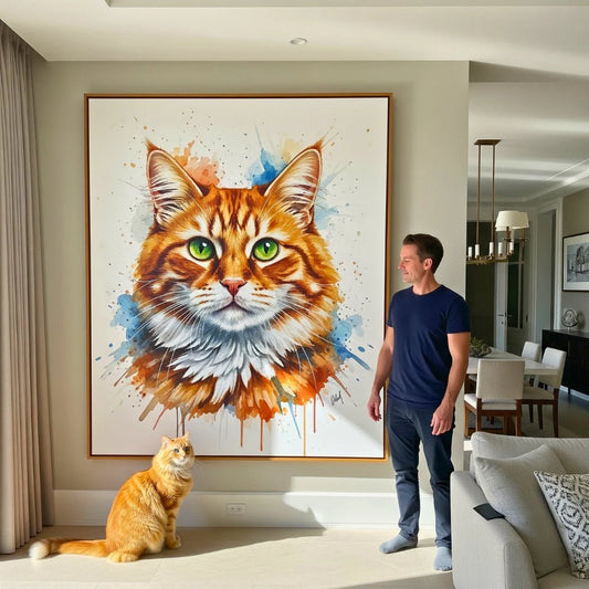 Custom Pet Portrait - Watercolor Style