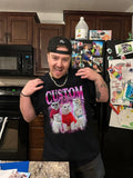 Custom Cat Dog Pet Vintage Unisex T-Shirt, Personalize Bootleg Retro 90's Tee Hoodie Sweatshirt