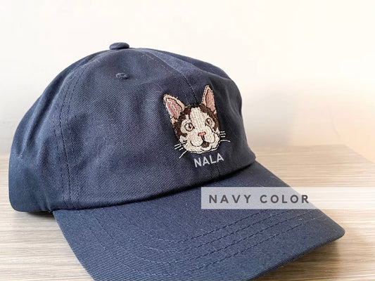 Custom Embroidered Pet Hat - Personalized Hat with Pet Portrait - Cap - 1 Pet - Furr and Family