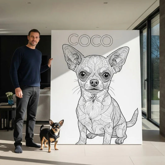 Custom Pet Portrait - Line Art Style