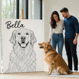 Custom Pet Portrait - Line Art Style