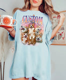 Custom Retro Dog Shirt, Personalized Pet Tee, Custom Photo Vintage 90s Graphic, Bootleg Rap Shirt