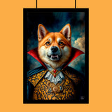 Vampire Pet Halloween Portrait - Custom Pet Portrait