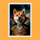 Vampire Pet Halloween Portrait - Custom Pet Portrait