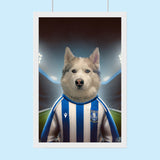 Custom Pet Portrait in Football Jersey – Personalized Sports-Themed Pet Art