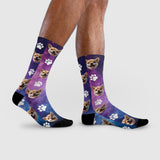 Cute Dog Pattern Crew Socks | Pet Lover Gift | Fun & Comfortable Socks