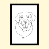 One line art Pet Drawing - Custom Pet Portrait