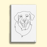 One line art Pet Drawing - Custom Pet Portrait