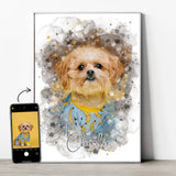 Custom Watercolor Pet Portrait - Custom Pet Portrait