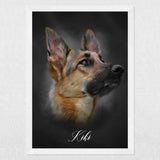 Oil Brush Portrait - Custom Pet Poster - Furr and Family