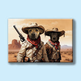 Cowboy Brothers – Custom Wild West Pet Portrait