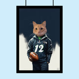 The Quarterback | Sports Star Custom Pet Portrait